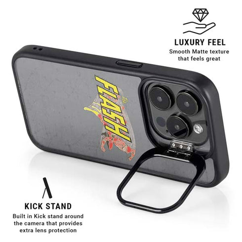 DC Comics The Flash Vintage Action Running Pose iPhone 14 Pro Kickstand Case
